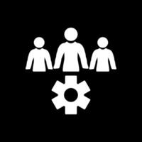 Business People Glyph Inverted Icon vector