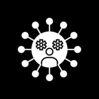 Social Network Glyph Inverted Icon vector