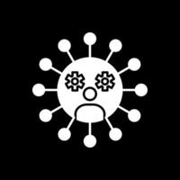 Social Network Glyph Inverted Icon vector