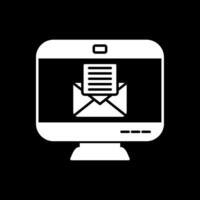 Envelope Glyph Inverted Icon vector