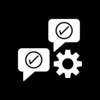 Communicate Glyph Inverted Icon vector