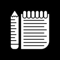 Note Glyph Inverted Icon vector