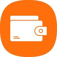 Wallet Glyph Curve Icon vector