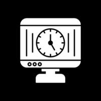 Time Management Glyph Inverted Icon vector