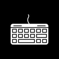 keyboard Glyph Inverted Icon vector