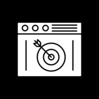 Target Glyph Inverted Icon vector