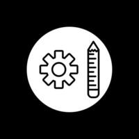 Tools Glyph Inverted Icon vector