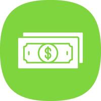 Money Glyph Curve Icon vector