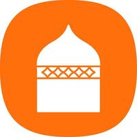 Islamic Architecture Glyph Curve Icon vector