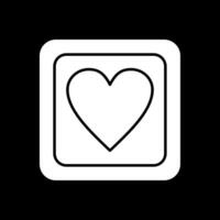 Favorite Glyph Inverted Icon vector