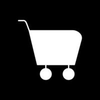 Cart Glyph Inverted Icon vector