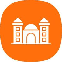 Mosque Glyph Curve Icon vector