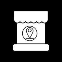 Adress Glyph Inverted Icon vector