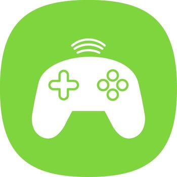Controller Glyph Curve Icon vector