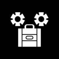 Management Glyph Inverted Icon vector