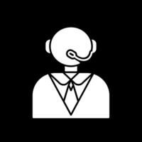 Administrator Glyph Inverted Icon vector