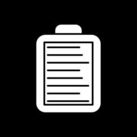 List Glyph Inverted Icon vector