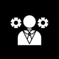 Management Glyph Inverted Icon vector