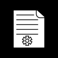 Report Glyph Inverted Icon vector