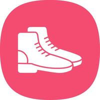 Boots Glyph Curve Icon vector