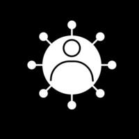 Avatar Glyph Inverted Icon vector