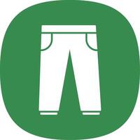 Trousers Glyph Curve Icon vector