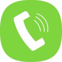 Phone Glyph Curve Icon vector