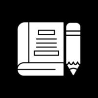 Book Glyph Inverted Icon vector