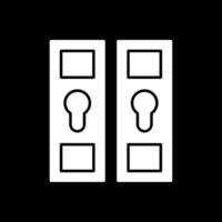 Locker Glyph Inverted Icon vector