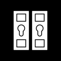 Locker Glyph Inverted Icon vector