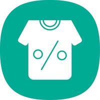 Tshirt Glyph Curve Icon vector