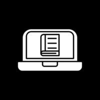 Online Learning Glyph Inverted Icon vector