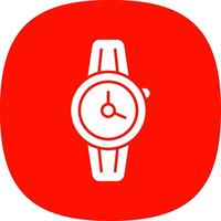 Wristwatch Glyph Curve Icon vector