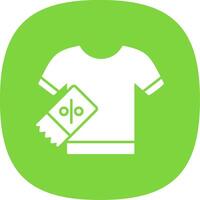 Shirt Glyph Curve Icon vector