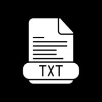 Txt Glyph Inverted Icon vector