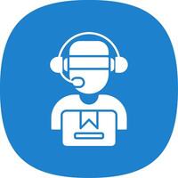 Delivery Courier Glyph Curve Icon vector