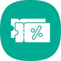 Discount Glyph Curve Icon vector
