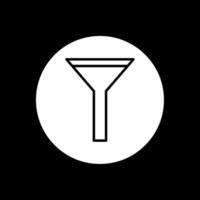 Filter Glyph Inverted Icon vector