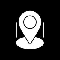 Pin Glyph Inverted Icon vector
