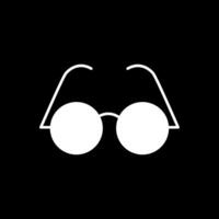 Eyeglasses Glyph Inverted Icon vector