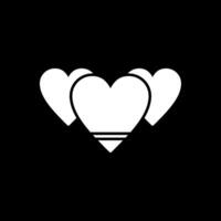 Heart Glyph Inverted Icon vector