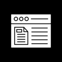 File Glyph Inverted Icon vector