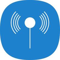 Wifi Glyph Curve Icon vector