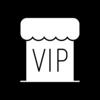 Vip Glyph Inverted Icon vector