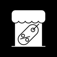 Marketplace Glyph Inverted Icon vector