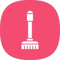 Floor Mop Glyph Curve Icon vector