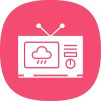 Weather News Glyph Curve Icon vector