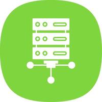 Server Glyph Curve Icon vector
