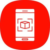 Augmented Reality Glyph Curve Icon vector