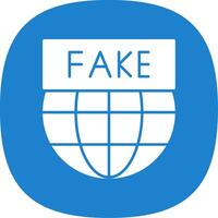 Fake News Glyph Curve Icon vector